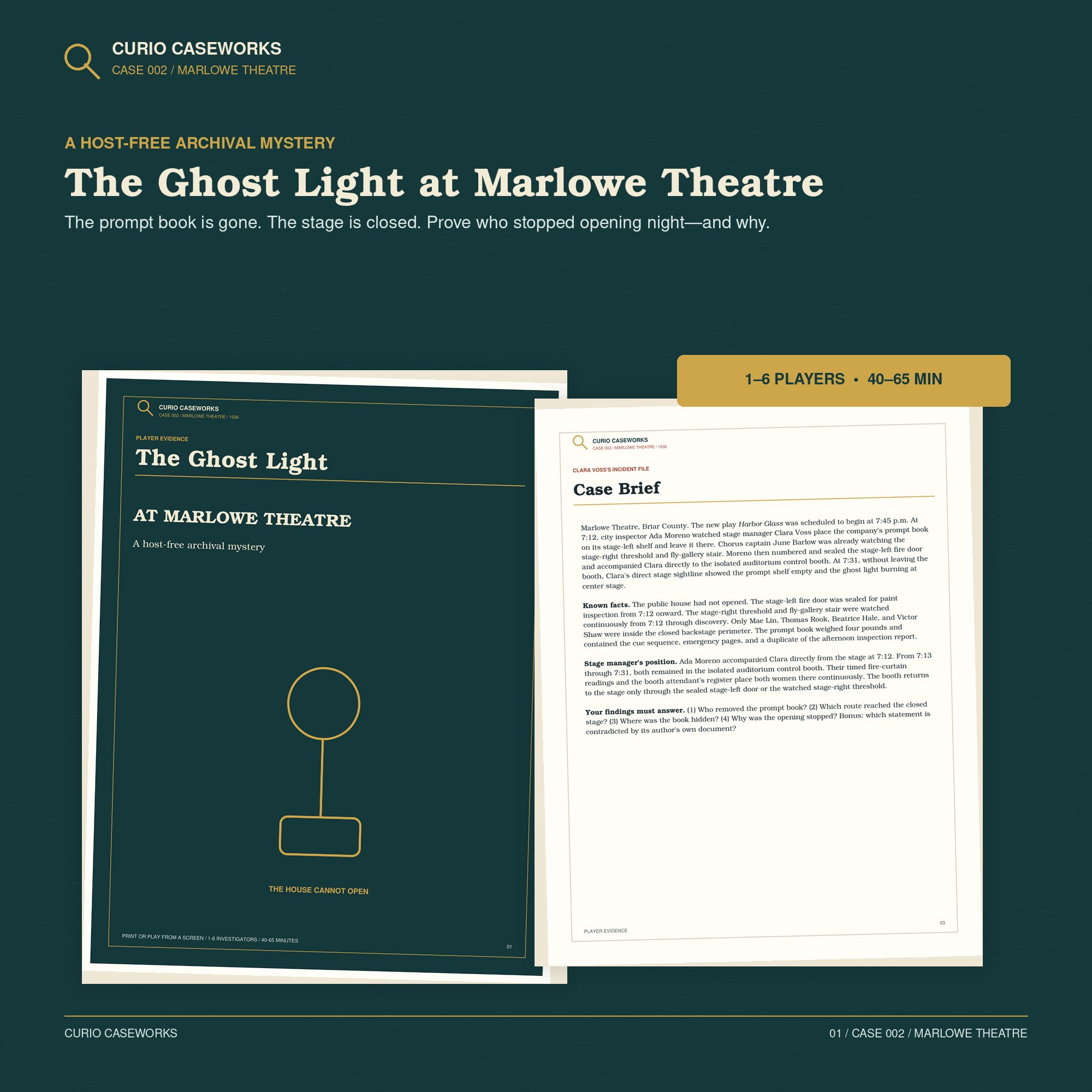 Actual buyer-file preview for The Ghost Light at Marlowe Theatre